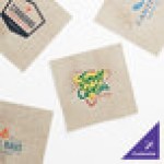 Choice Beige Customizable Linen-Feel 1/4 Fold Beverage Napkin 10 Choice Beige Customizable Linen-Feel 1/4 Fold Beverage Napkin 10