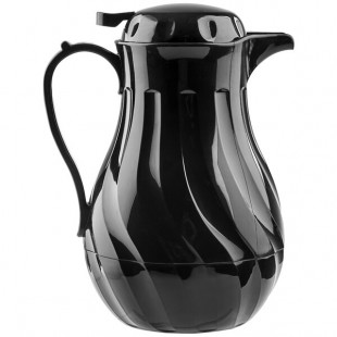 TableCraft 1001501 64 oz. Black Thermal Swirl Coffee Carafe / Server