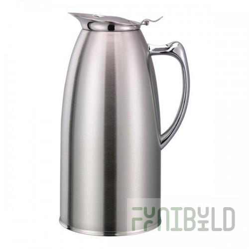 Service Ideas 67.6 oz. Satin Finish Stainless Steel Foam-Insulated Pitcher with Lid WP20SA