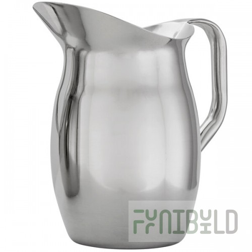 American Metalcraft 68 oz. Stainless Steel Bell Pitcher with Ice Guard BPG67 - 12/Case