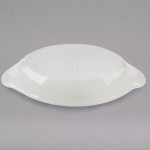 Hall China from Steelite International HL5280AWHA Ivory (American White) 12 oz. Oval Rarebit / Au Gratin Dish - 24/Case