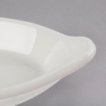 Hall China from Steelite International HL5280AWHA Ivory (American White) 12 oz. Oval Rarebit / Au Gratin Dish - 24/Case