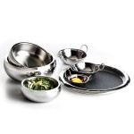Libbey 761704 Sonoran 32 oz. Hammered Stainless Steel Balti Dish - 12/Case Libbey 761704 Sonoran 32 oz. Hammered Stainless Steel Balti Dish - 12/Case