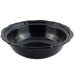 Bon Chef 9054 Queen Anne 10 Qt. Black Sandstone Finish Cast Aluminum Salad Bowl
