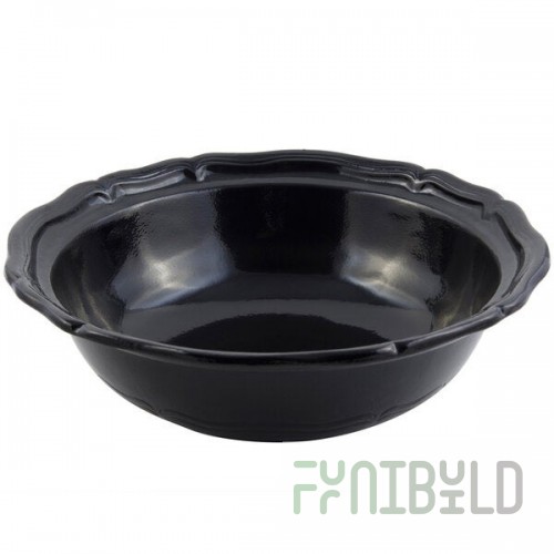 Bon Chef 9054 Queen Anne 10 Qt. Black Sandstone Finish Cast Aluminum Salad Bowl