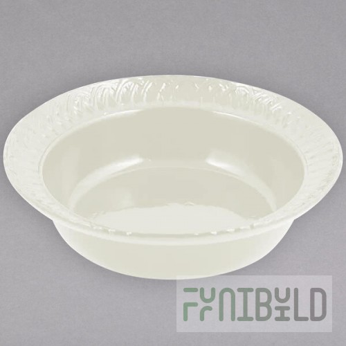 Bon Chef 2307 2.5 Qt. Ivory Sandstone Finish Cast Aluminum Trellis Bowl