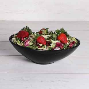 Elite Global Solutions M127 Moderne Black 2.25 qt. Large Oblong Bowl