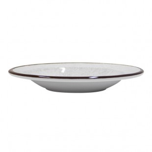 Elite Global Solutions DB10M-W Mojave Vintage California 18 oz. White Crackle Melamine Pasta / Soup Bowl - 6/Case