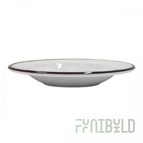 Elite Global Solutions DB10M-W Mojave Vintage California 18 oz. White Crackle Melamine Pasta / Soup Bowl - 6/Case