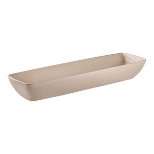 APS Nero 118.3 oz. Brown Long Rectangular Melamine Serving Bowl - 4/Case APS Nero 118.3 oz. Brown Long Rectangular Melamine Serving Bowl - 4/Case