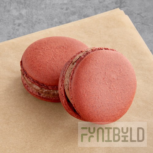 Macaron Centrale Vegan Red Velvet Chocolate Macaron - 48/Case
