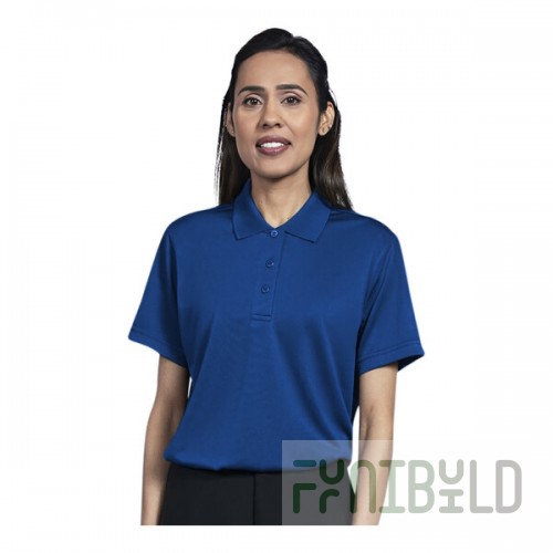 Uncommon Chef 51TJ01-R Women's Customizable Royal Blue Short Sleeve Moisture Wicking Polo Shirt - Polyester - 2X