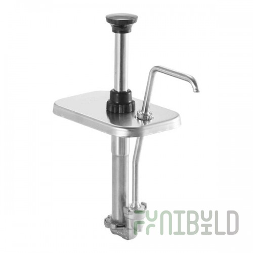 Server 1 oz. Stainless Steel Pump with Lid for Standard 2 Qt. Fountain Jar