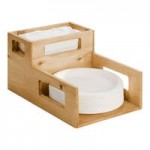 Cal-Mil 3613-3-99 Madera 3-Section Flatware / Condiment Organizer