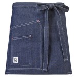 Mercer Culinary M63202DEN Metro Edge Stellar Indigo Cotton Denim Waist Apron with 2 Pockets - 15 3/4