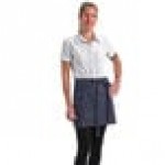 Mercer Culinary M63202DEN Metro Edge Stellar Indigo Cotton Denim Waist Apron with 2 Pockets - 15 3/4