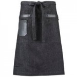 Mercer Culinary M63202DEN Metro Edge Stellar Indigo Cotton Denim Waist Apron with 2 Pockets - 15 3/4