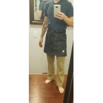 Mercer Culinary M63202DEN Metro Edge Stellar Indigo Cotton Denim Waist Apron with 2 Pockets - 15 3/4