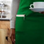 Choice Kelly Green Poly-Cotton Standard Bib Apron with 2 Pockets - 34