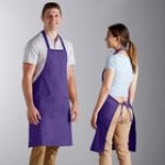 Choice Kelly Green Poly-Cotton Standard Bib Apron with 2 Pockets - 34