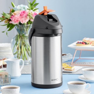 Acopa 4 Liter Stainless Steel Lined Decaf Airpot with Metal Lever
