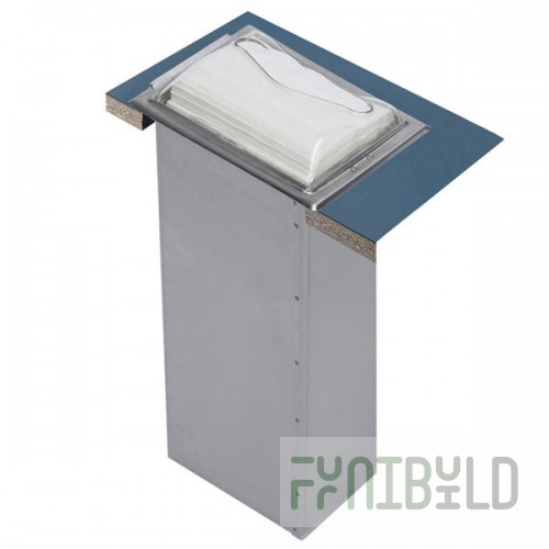 San Jamar H2005CLSS Venue In-Counter Fullfold Napkin Dispenser with Control Face - Clear