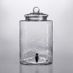Acopa 5 Gallon Hammered Glass Beverage Dispenser