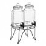 Acopa 5 Gallon Hammered Glass Beverage Dispenser