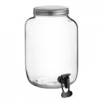 Acopa 5 Gallon Hammered Glass Beverage Dispenser