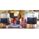 Acopa 5 Gallon Hammered Glass Beverage Dispenser