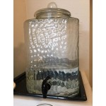 Acopa 5 Gallon Hammered Glass Beverage Dispenser
