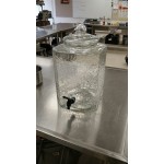 Acopa 5 Gallon Hammered Glass Beverage Dispenser