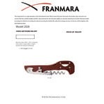 Franmara 2028-01 Quik Snap Boomerang Customizable Two-Step Waiter's Corkscrew with Black Handle