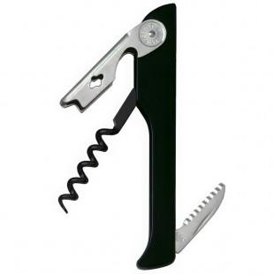 Franmara 2030T-01 Hugger Waiter's Customizable Corkscrew with Black ABS Plastic Handle and Non-Stick Spiral