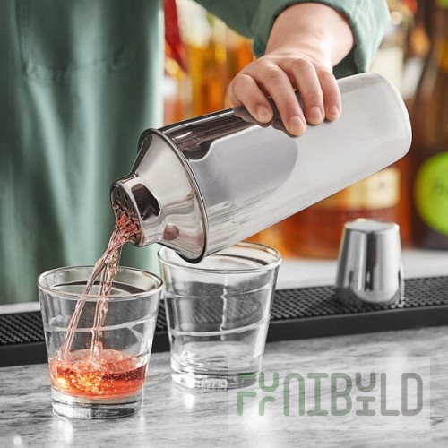 Acopa 28 oz. Stainless Steel 3-Piece Cobbler Cocktail Shaker