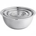 Choice Stainless Steel Standard Mixing Bowl Set with Silicone Bottom - 9/Set