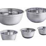 Choice Stainless Steel Standard Mixing Bowl Set with Silicone Bottom - 9/Set