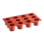 Silikomart SF098 SiliconFLEX 12 Compartment Cylinders Silicone Baking Mold - 1 7/8