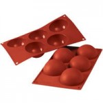 Silikomart SF098 SiliconFLEX 12 Compartment Cylinders Silicone Baking Mold - 1 7/8