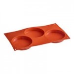 Silikomart SF098 SiliconFLEX 12 Compartment Cylinders Silicone Baking Mold - 1 7/8