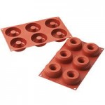 Silikomart SF098 SiliconFLEX 12 Compartment Cylinders Silicone Baking Mold - 1 7/8