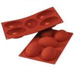 Silikomart SF098 SiliconFLEX 12 Compartment Cylinders Silicone Baking Mold - 1 7/8