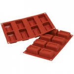 Silikomart SF098 SiliconFLEX 12 Compartment Cylinders Silicone Baking Mold - 1 7/8