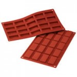 Silikomart SF098 SiliconFLEX 12 Compartment Cylinders Silicone Baking Mold - 1 7/8