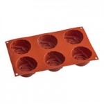 Silikomart SF098 SiliconFLEX 12 Compartment Cylinders Silicone Baking Mold - 1 7/8