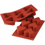 Silikomart SF098 SiliconFLEX 12 Compartment Cylinders Silicone Baking Mold - 1 7/8