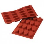 Silikomart SF098 SiliconFLEX 12 Compartment Cylinders Silicone Baking Mold - 1 7/8