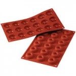 Silikomart SF098 SiliconFLEX 12 Compartment Cylinders Silicone Baking Mold - 1 7/8