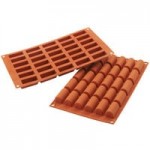 Silikomart SF098 SiliconFLEX 12 Compartment Cylinders Silicone Baking Mold - 1 7/8