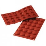 Silikomart SF098 SiliconFLEX 12 Compartment Cylinders Silicone Baking Mold - 1 7/8